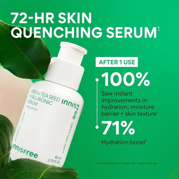NIB Innisfree Green Tea Seed Hyaluronic Serum - Face Serum - Picture 3 of 10